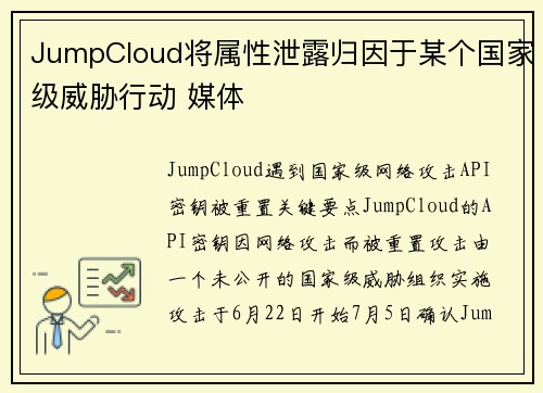 JumpCloud将属性泄露归因于某个国家级威胁行动 媒体